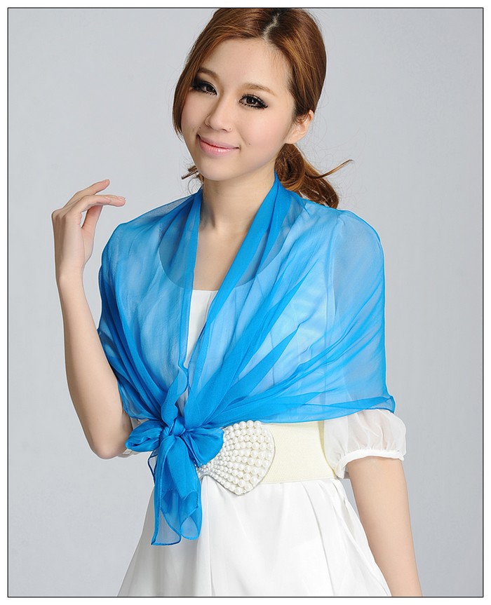 Solid Color Long Silk Scarf Solid Color Long Silk Scarf