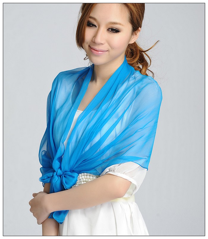 Solid Color Long Silk Scarf Solid Color Long Silk Scarf