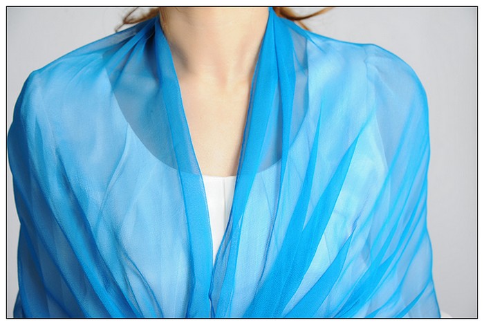 Solid Color Long Silk Scarf Solid Color Long Silk Scarf
