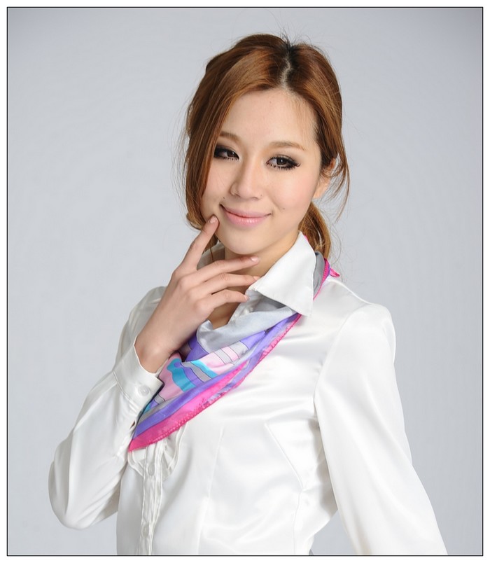 Colorful Small Square Silk Scarf