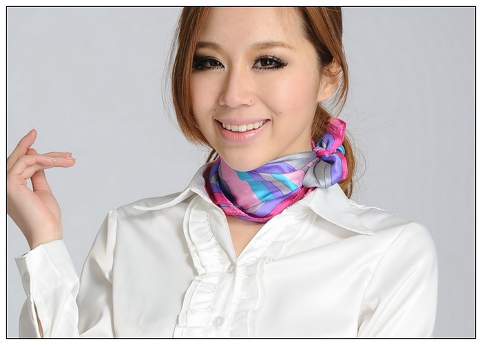 Colorful Small Square Silk Scarf
