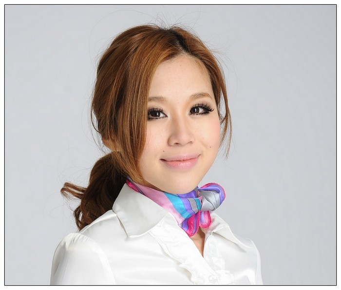 Colorful Small Square Silk Scarf