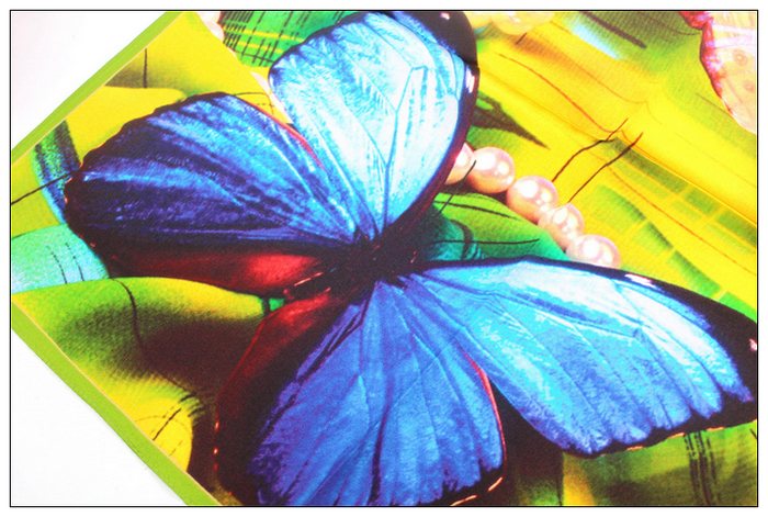 Digital Print Small Square Silk Scarf