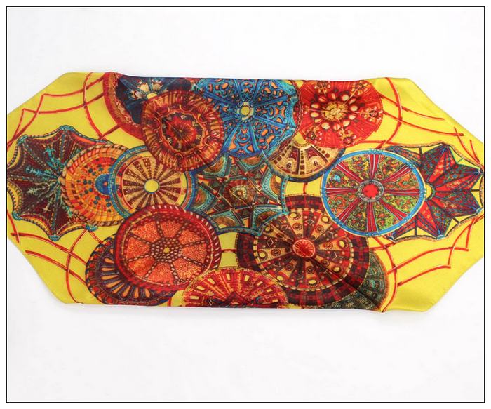 Digital Print Small Square Silk Scarf