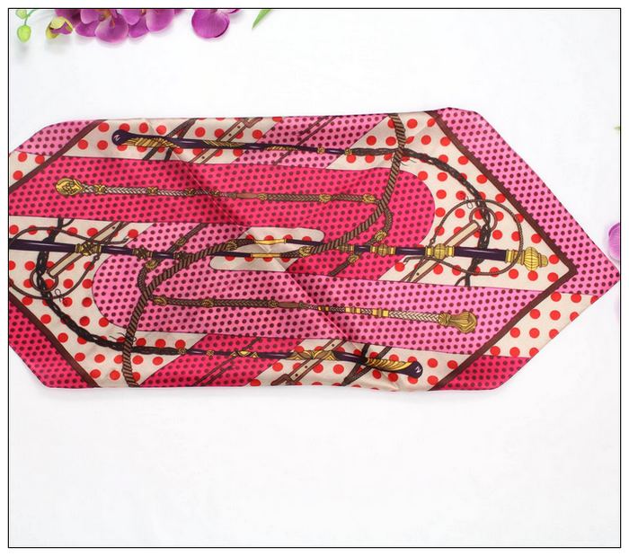 Digital Print Small Square Silk Scarf