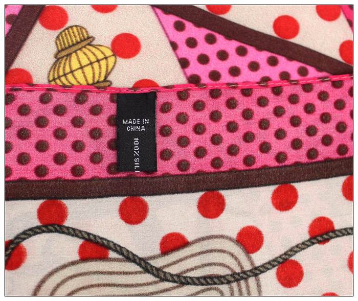 Digital Print Small Square Silk Scarf