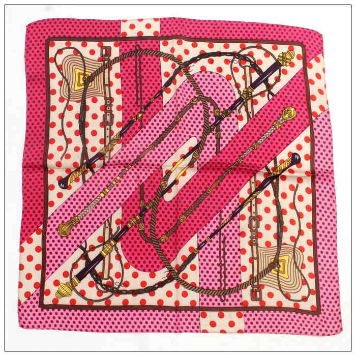 Digital Print Small Square Silk Scarf