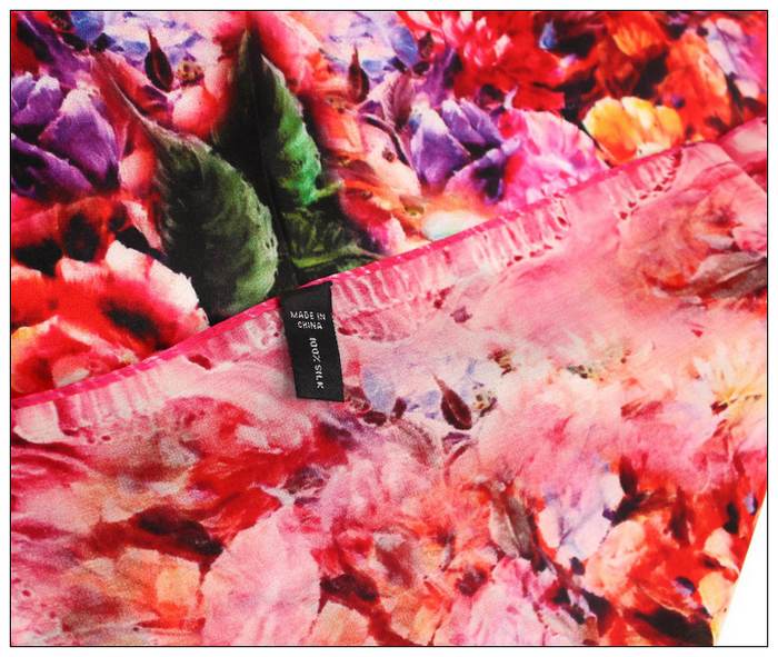 Digital Print Small Square Silk Scarf