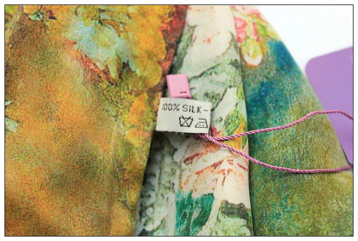 Digital Print Long Silk Scarf