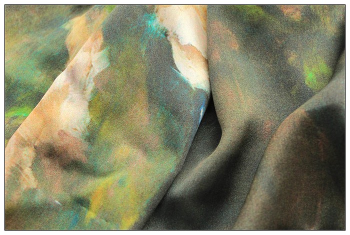 Digital Print Long Silk Scarf