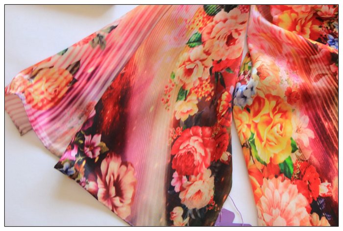 Digital Print Long Silk Scarf