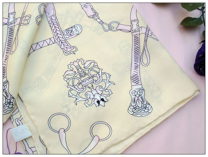 Strap Big Square Silk Twill Scarf 