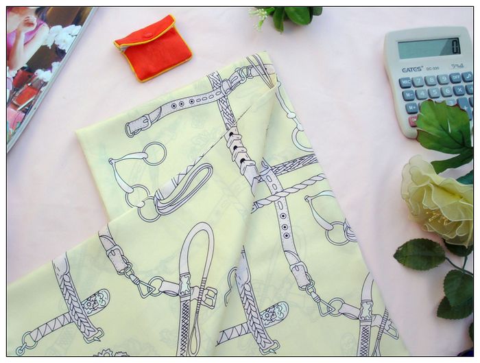 Strap Big Square Silk Twill Scarf 