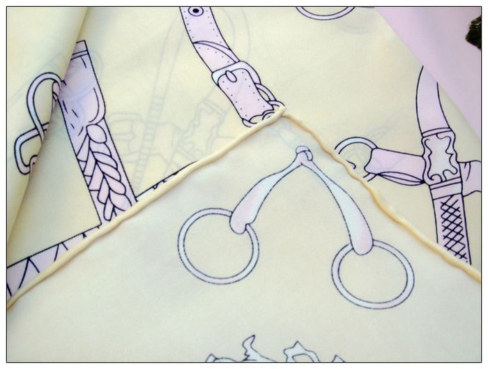 Strap Big Square Silk Twill Scarf 