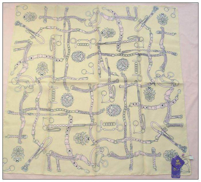 Strap Big Square Silk Twill Scarf 