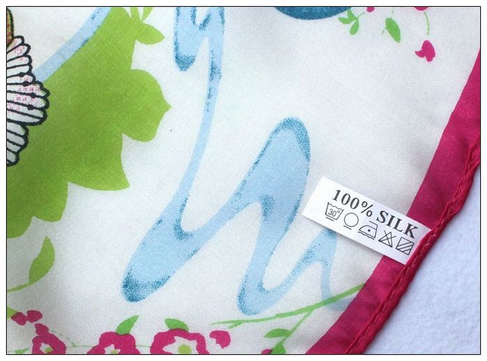 Butterfly Small Square Silk Scarf