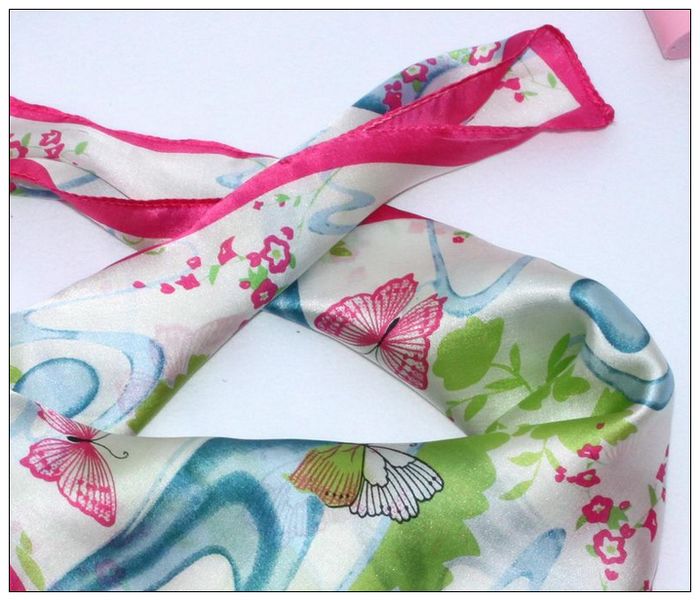 Butterfly Small Square Silk Scarf