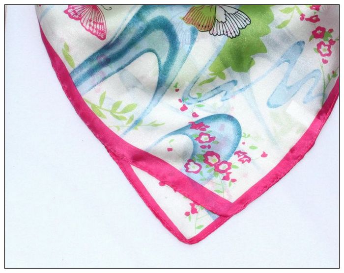 Butterfly Small Square Silk Scarf