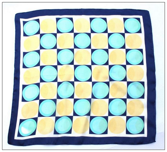 Geometry Small Square Silk Scarf 