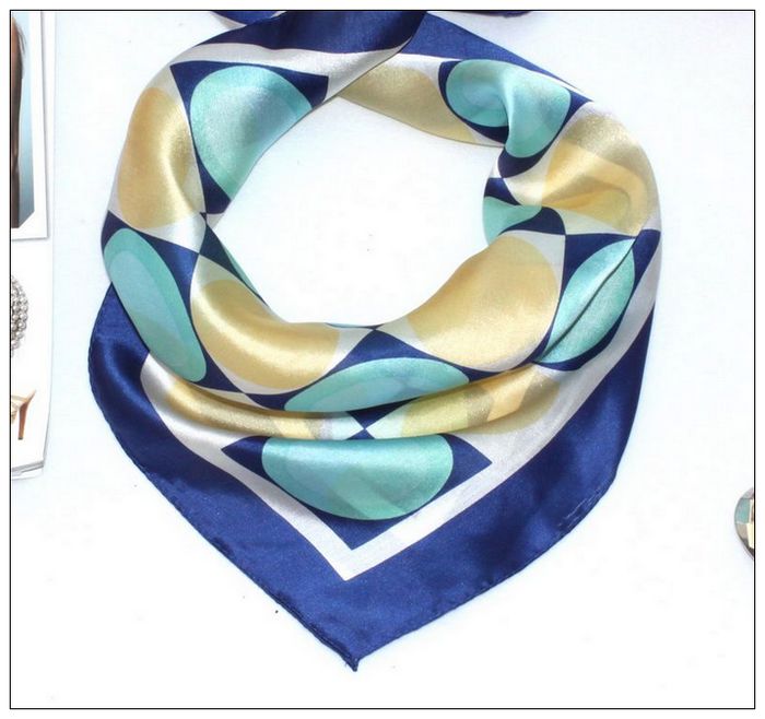 Geometry Small Square Silk Scarf 