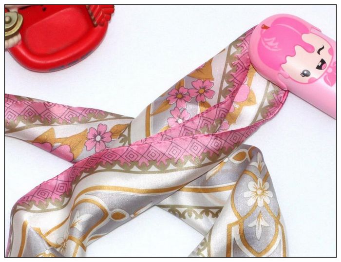 Rose Small Square Silk Scarf