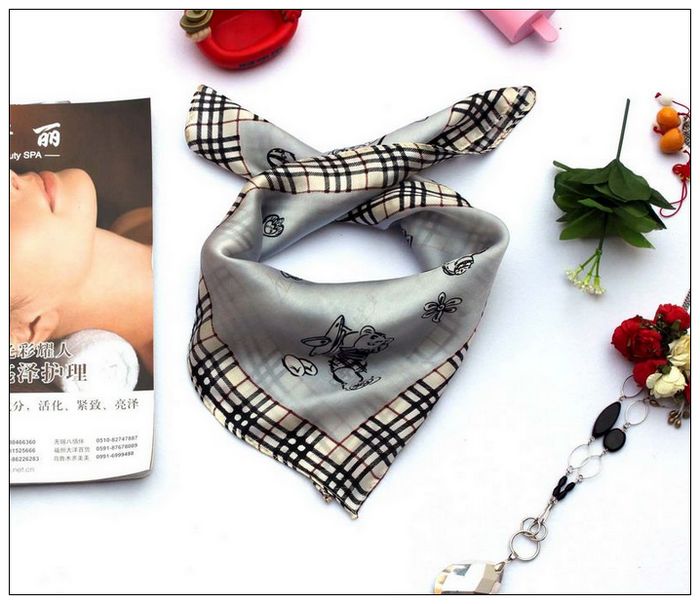 Bears Small Square Silk Scarf