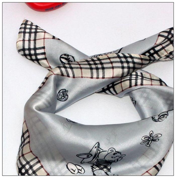 Bears Small Square Silk Scarf