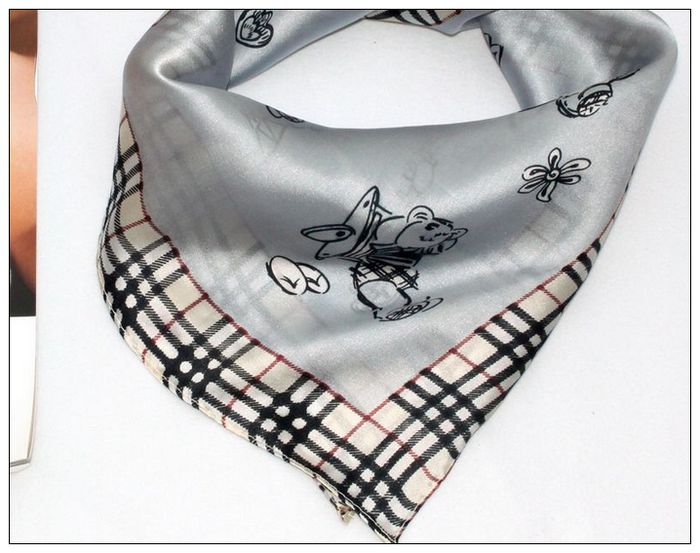 Bears Small Square Silk Scarf