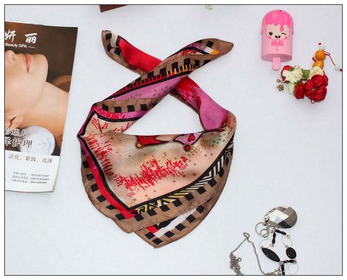 Sun Small Square Silk Scarf