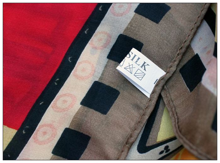 Sun Small Square Silk Scarf