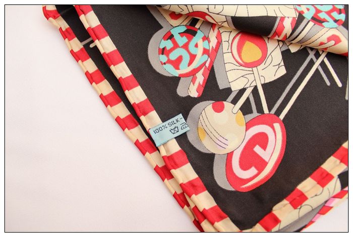 Candy Big Square Silk Twill Scarf