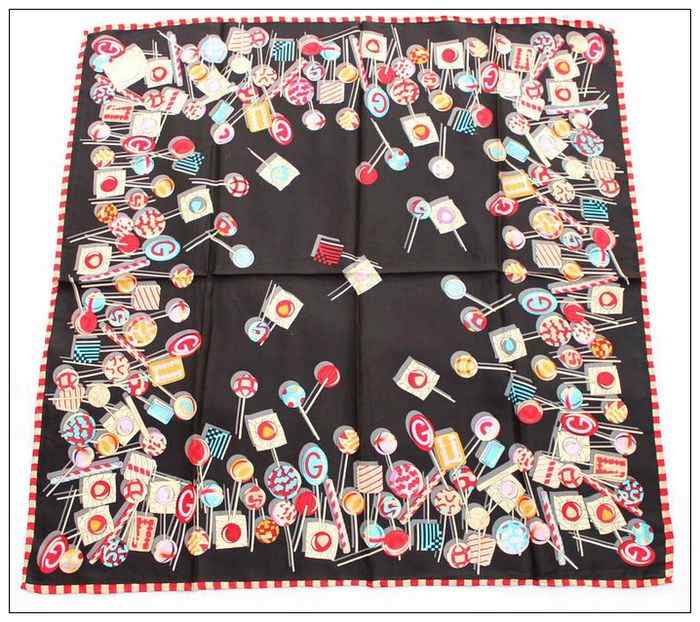Candy Big Square Silk Twill Scarf