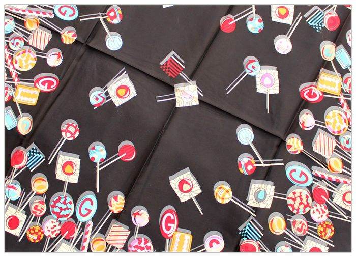 Candy Big Square Silk Twill Scarf