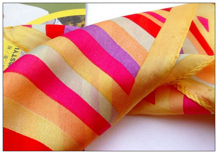 Geometry Small Square Silk Scarf 