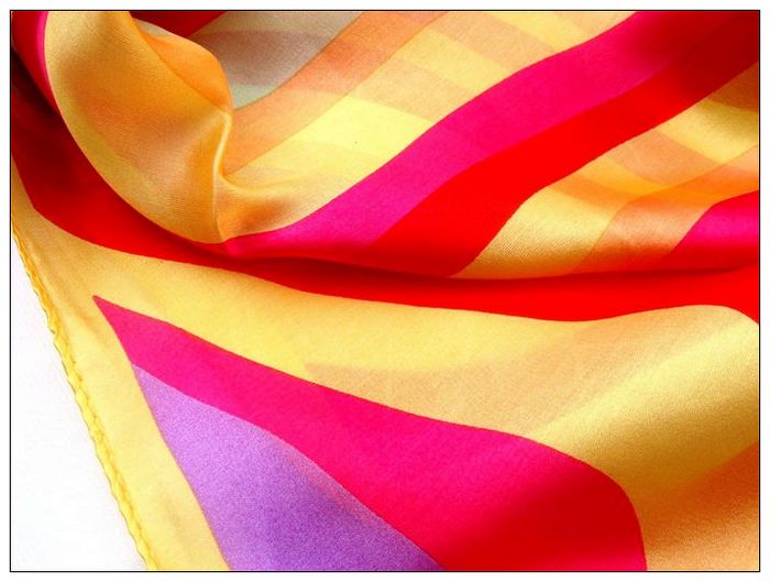 Geometry Small Square Silk Scarf 