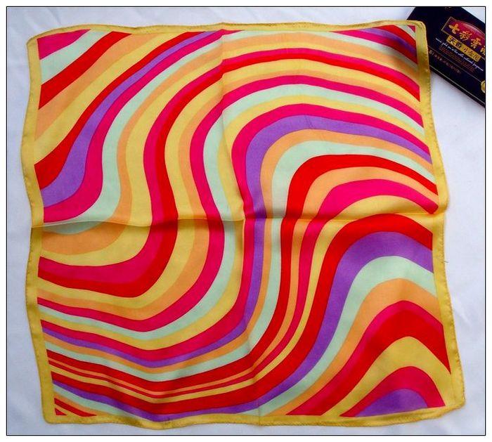 Geometry Small Square Silk Scarf 