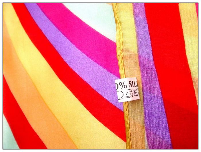 Geometry Small Square Silk Scarf 