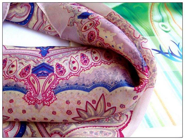 Bohemia Small Square Silk Scarf