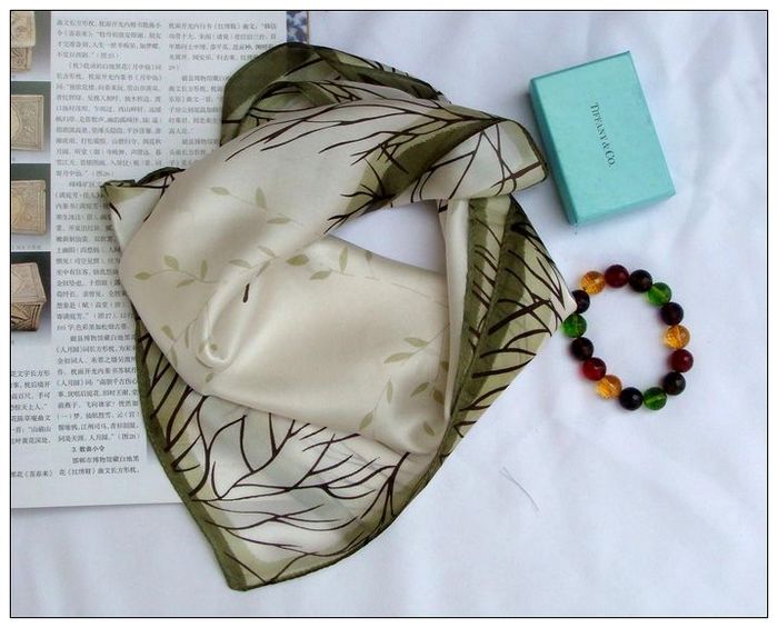 Autumn Small Square Silk Scarf 