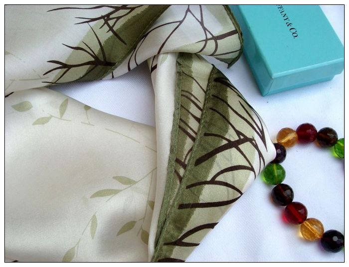 Autumn Small Square Silk Scarf 