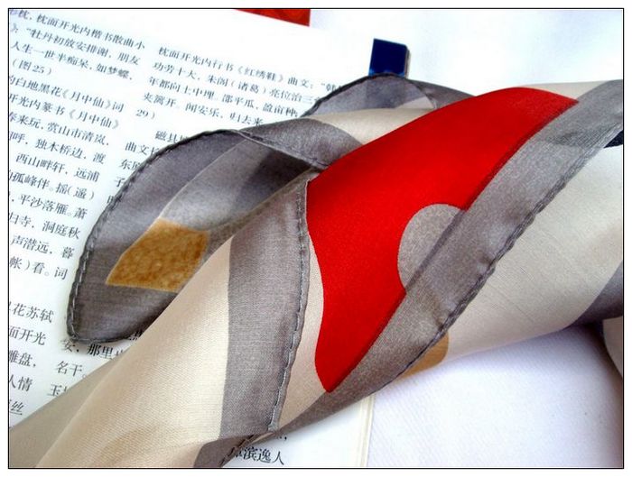 Dots Small Square Silk Scarf 