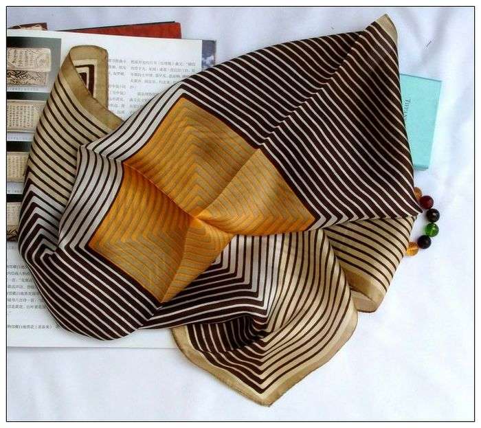 Geometry Small Square Silk Scarf Geometry Small Square Silk Scarf
