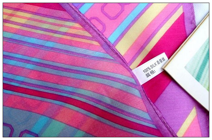 Stripes Small Square Silk Scarf Stripes Small Square Silk Scarf