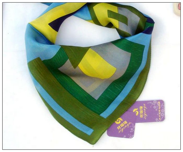 Geometry Small Square Silk Scarf Geometry Small Square Silk Scarf