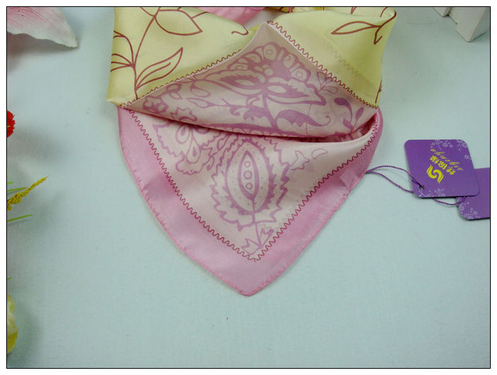 Romantic Small Square Silk Scarf