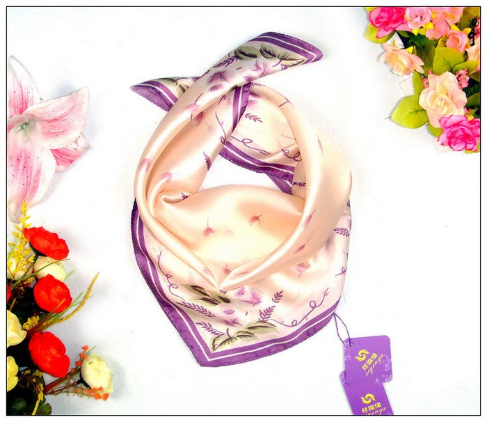 Dandelion Small Square Silk Scarf