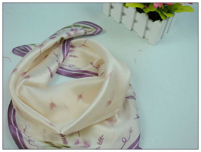 Dandelion Small Square Silk Scarf