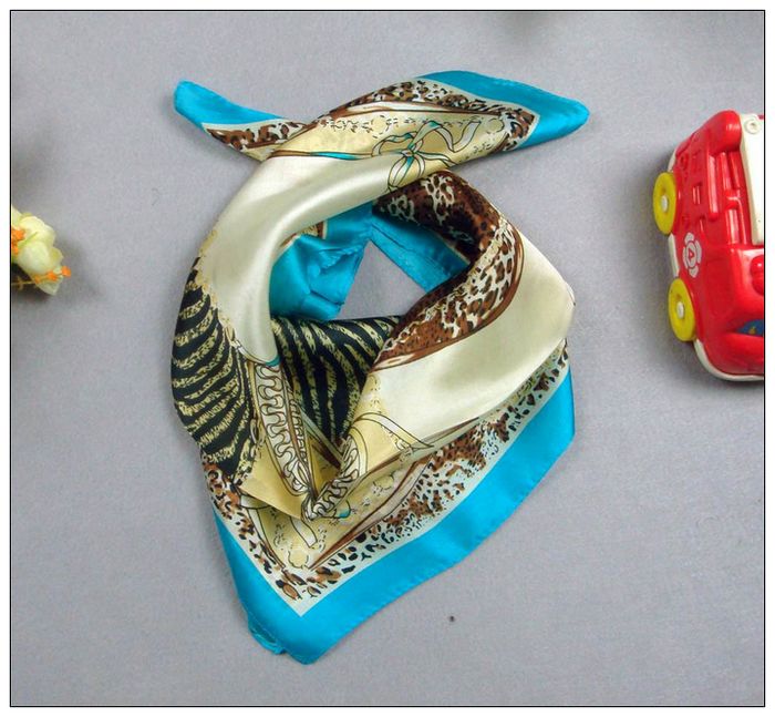 Zebra Small Square Silk Scarf 
