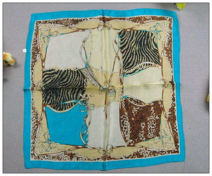Zebra Small Square Silk Scarf 