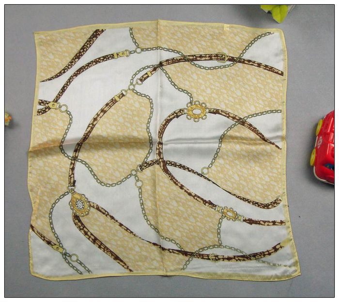 Chains Small Square Silk Scarf